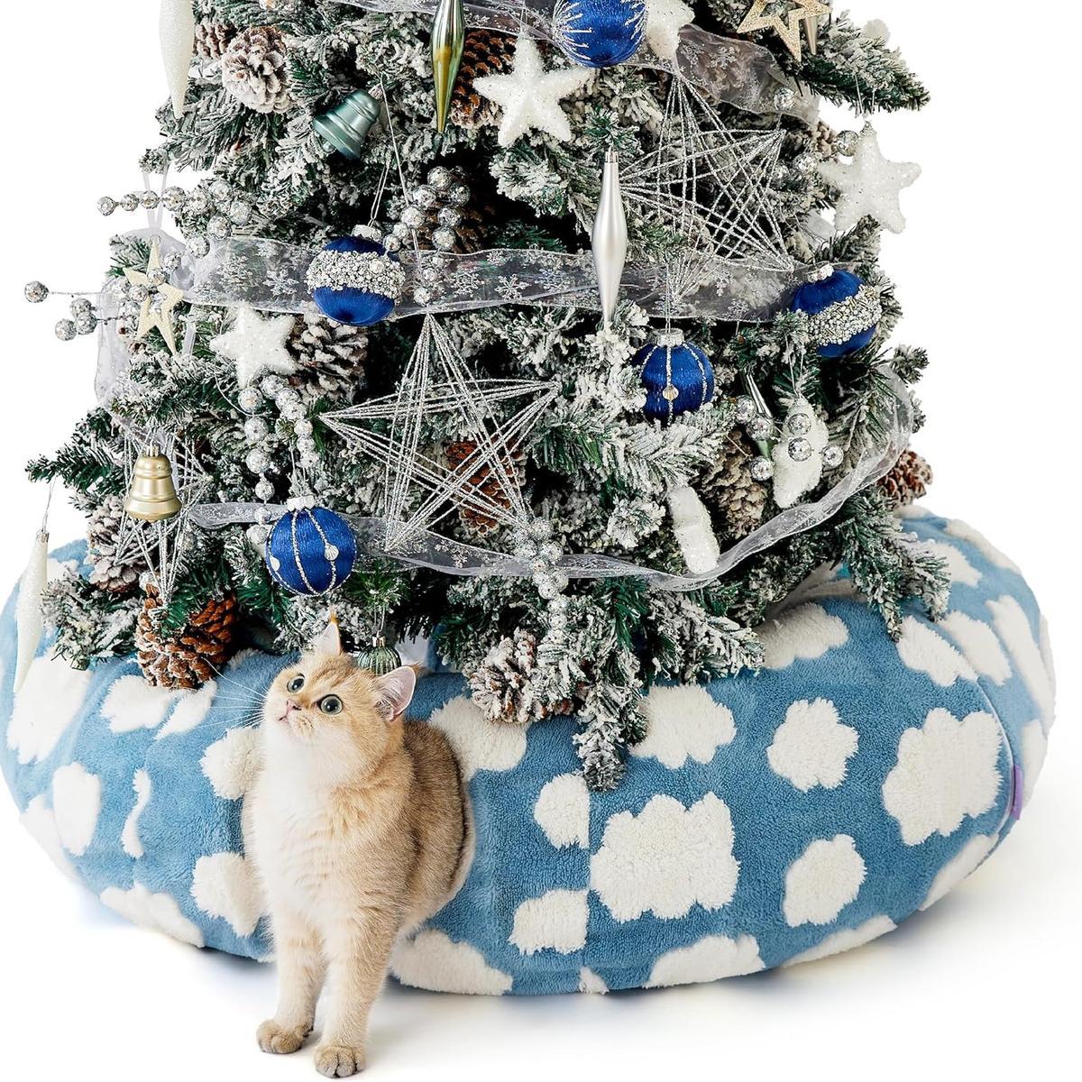 Cozy Washable Cat Tunnel Bed with Cushion - Foldable Pet Play & Sleep Cave-北京欧布科技有限公司