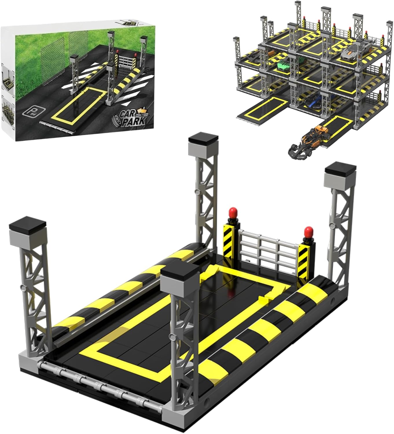 Retro Garage Building Set for 8-Stud Car Models | 750 Pieces