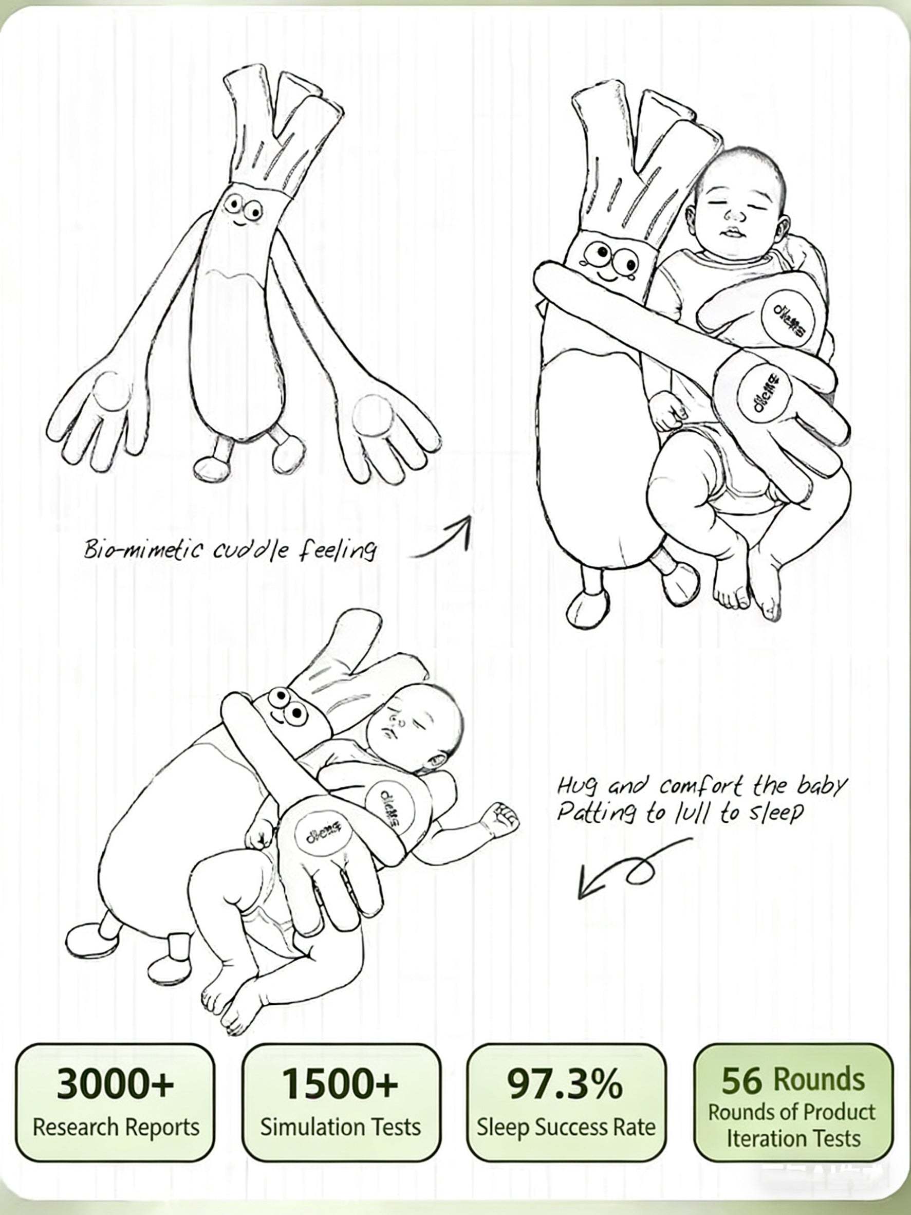 Sleep Soothing Patting Plush Pillow – Comforting & Huggable