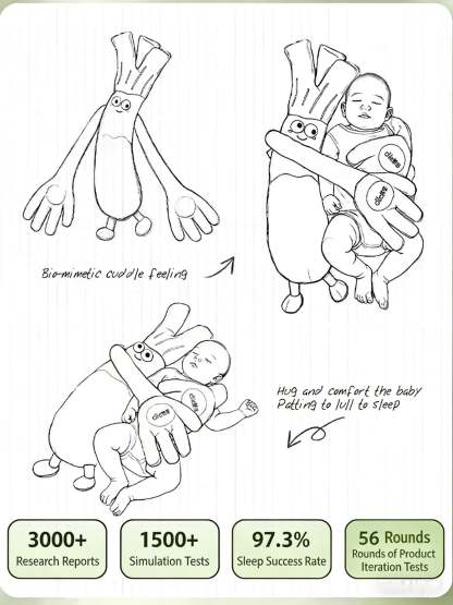 Sleep Soothing Patting Plush Pillow – Comforting & Huggable