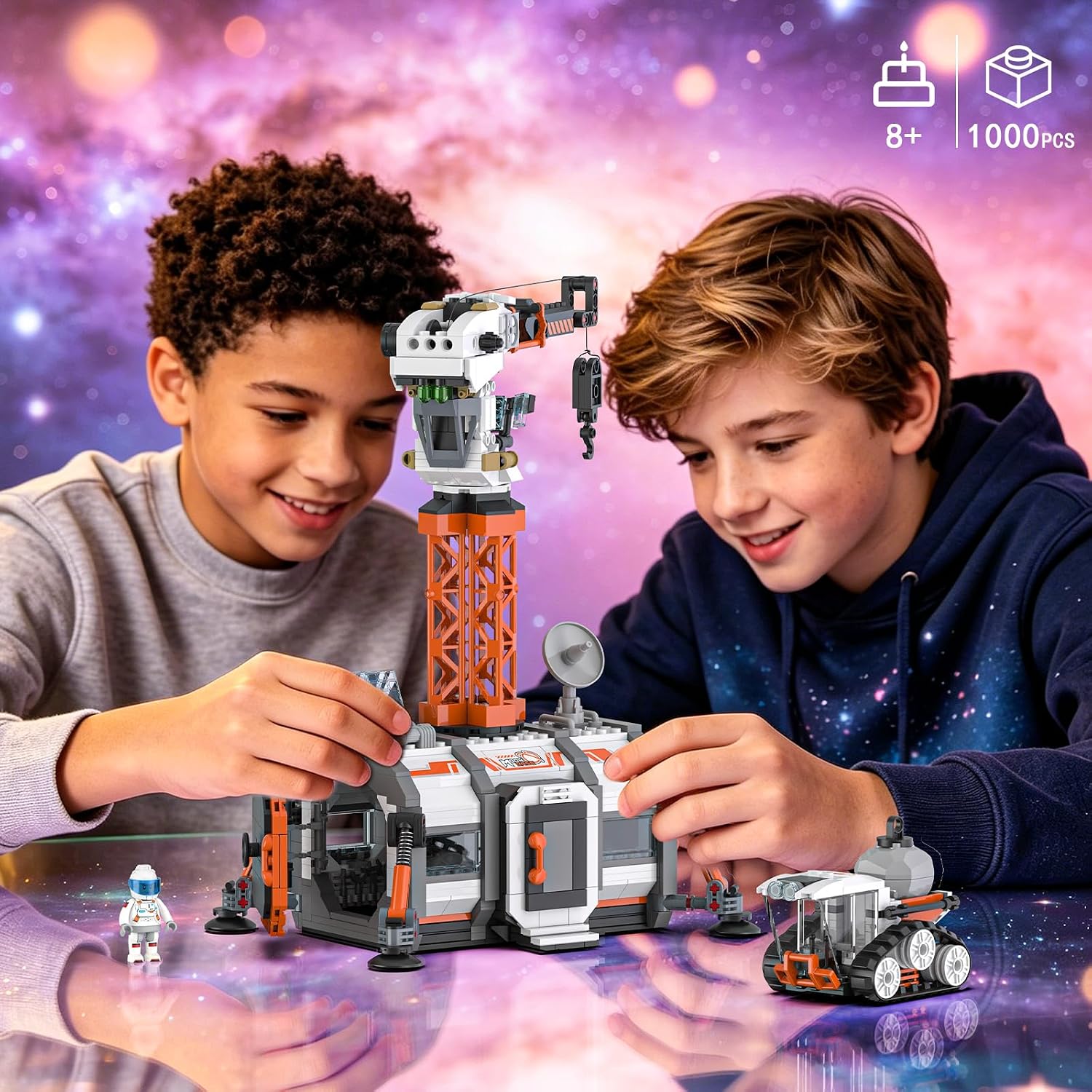 Space Base Building Set | 1000-Piece STEM Space Station Toy