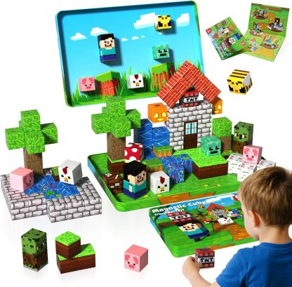 200-Piece Light-Up Magnetic Building Blocks for Kids 3+