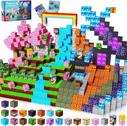200-Piece Light-Up Magnetic Building Blocks for Kids 3+