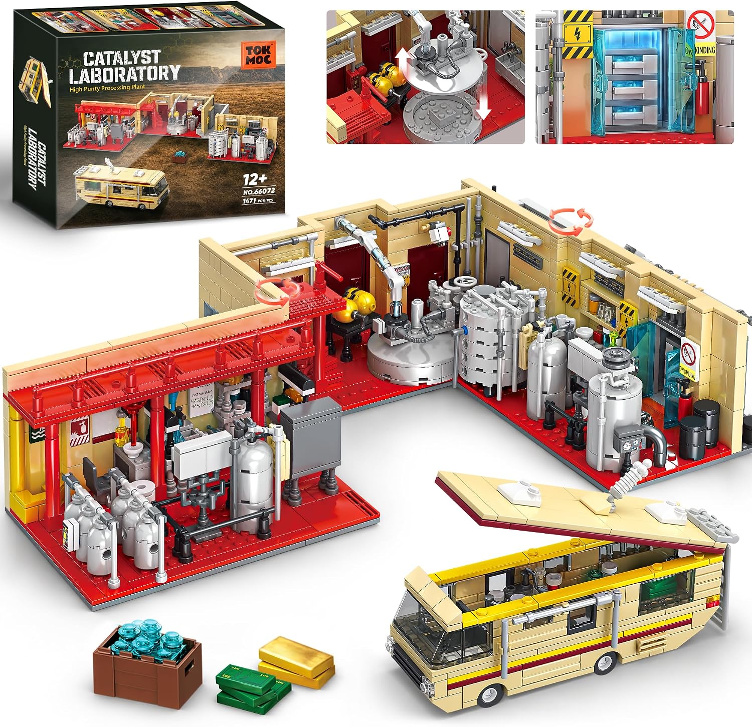 Chemistry Laboratory Building Set with LED – 1,471 Pieces