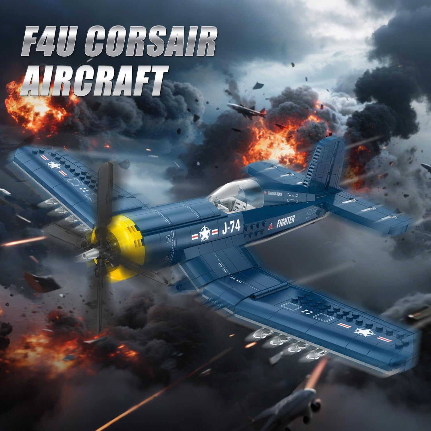 F4U Corsair Building Block Set | WW2 Warbird Model Kit