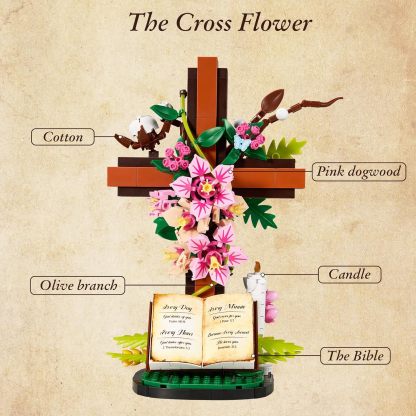Jesus Cross Flower Building Set – 568 PCS 