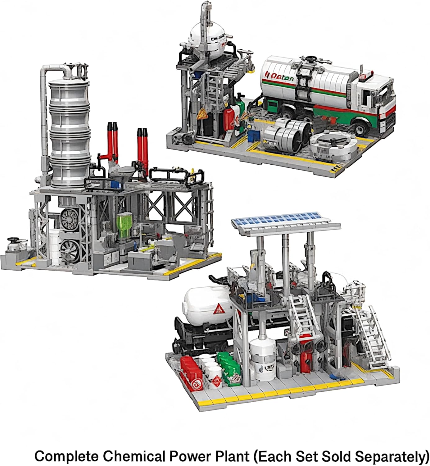 Natural Gas Storage Building Set | 704-Piece City MOC