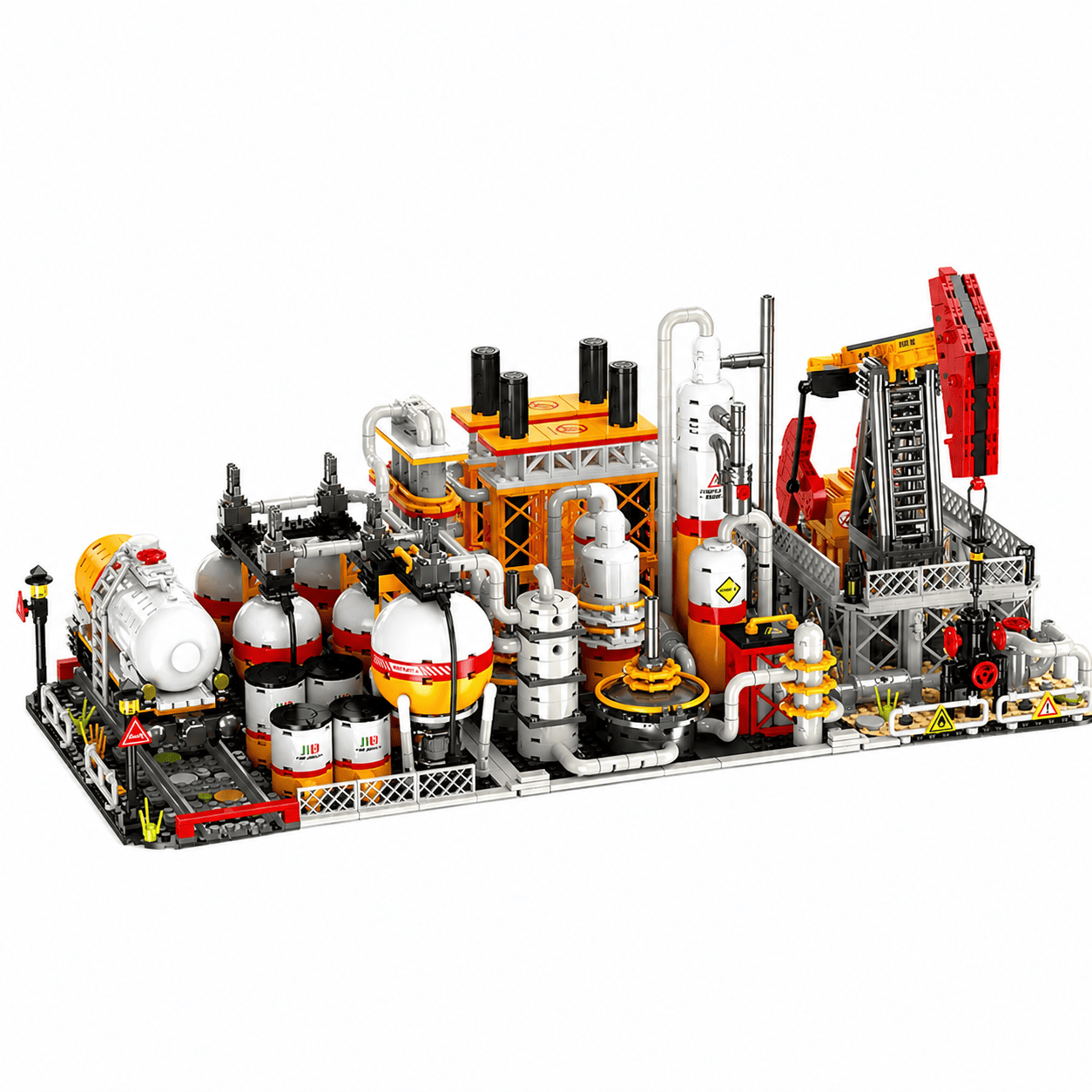 Oil Pump Jack Building Set | 666-Piece Petroleum Model