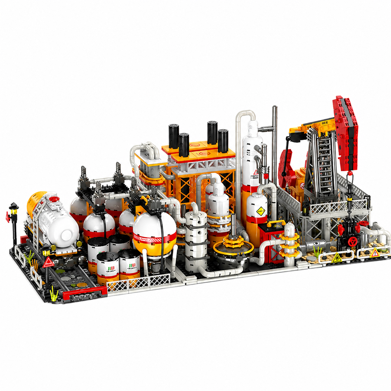Modular Oil Refinery Building Block Set | 734-Piece STEM Model
