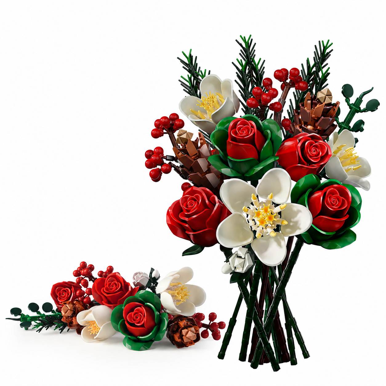 DIY Rose Brick Bouquet Building Blocks | Christmas Table Centerpiece
