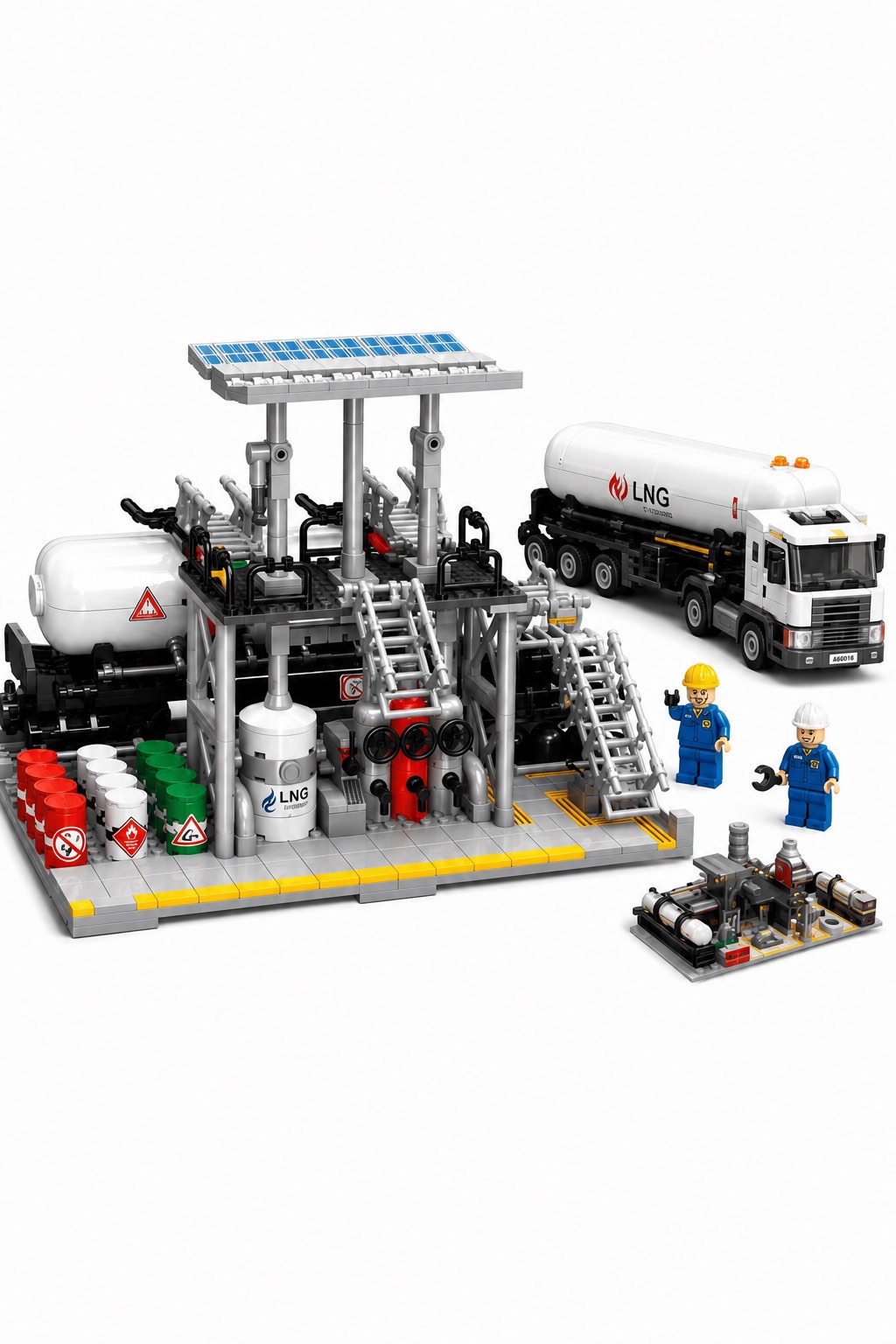 Chemical Plant Laboratory Building Set | 728-Piece City MOC