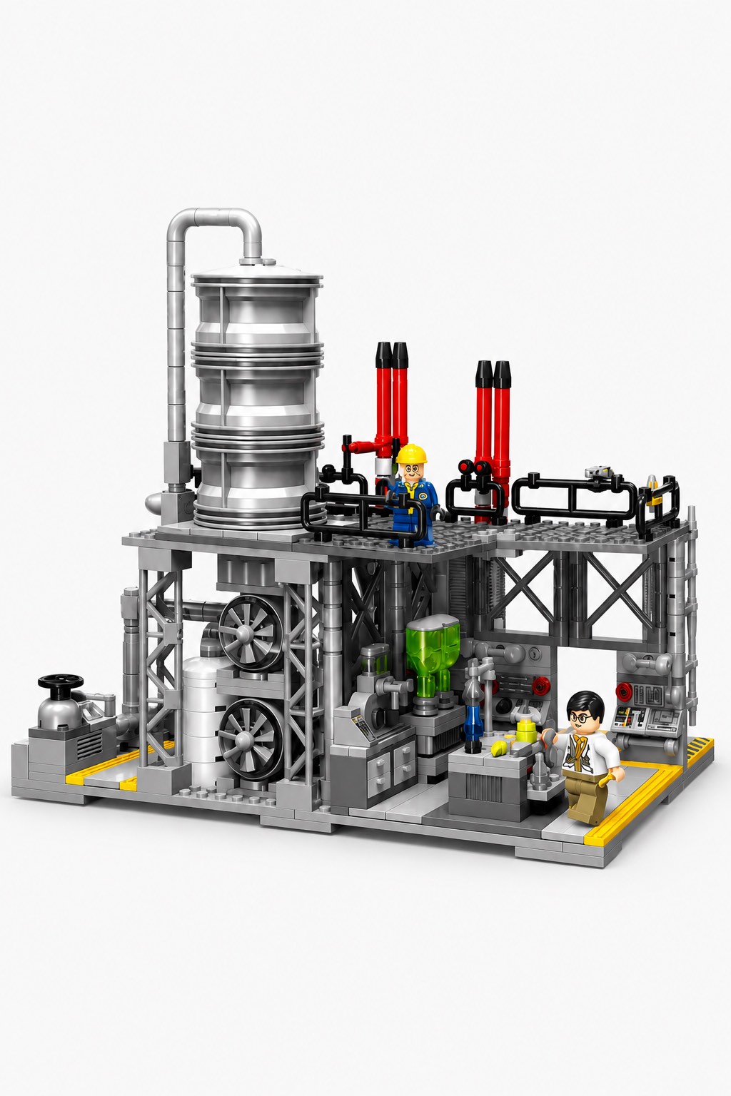 Chemical Plant Laboratory Building Set | 728-Piece City MOC