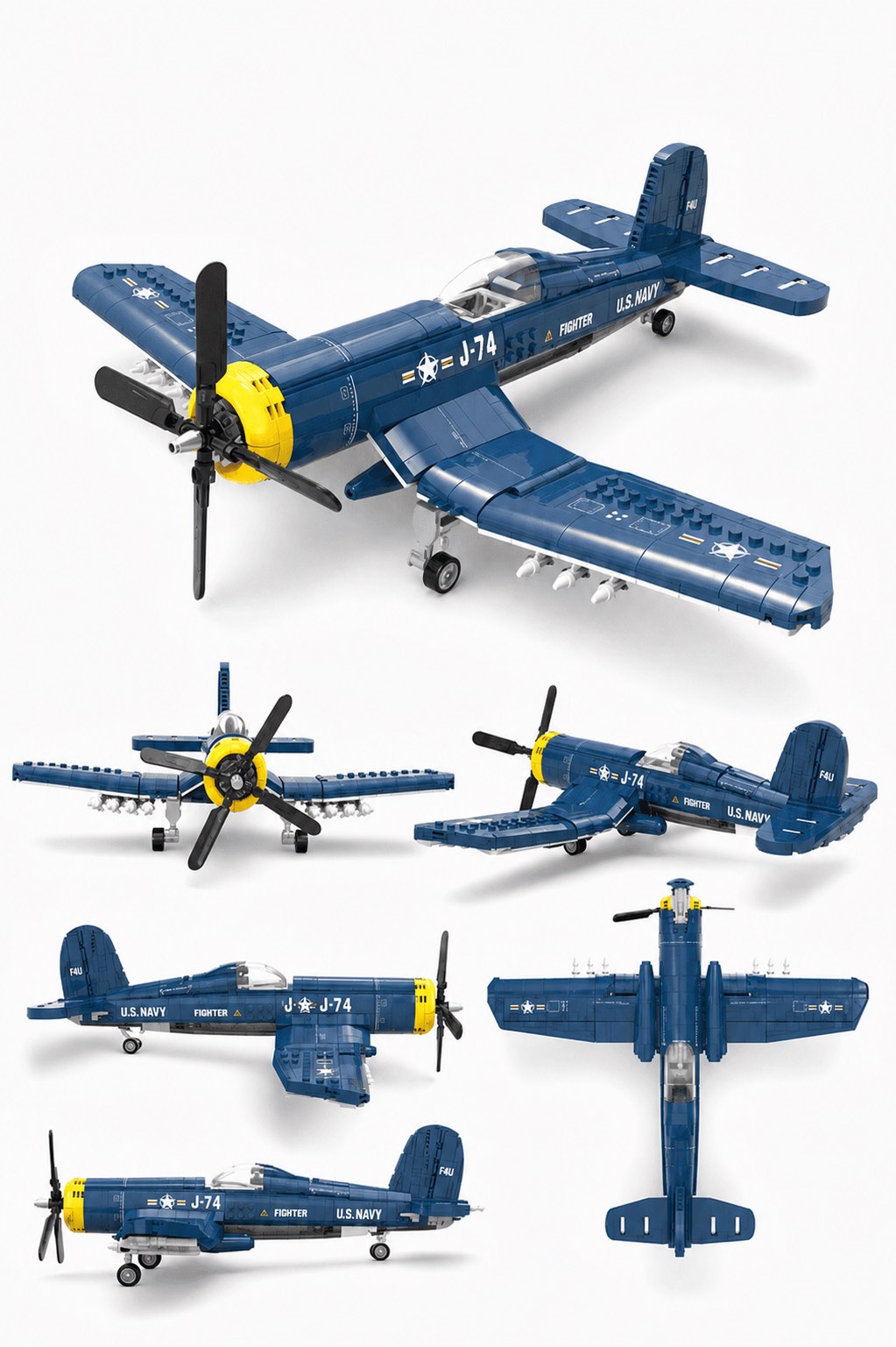 F4U Corsair Building Block Set | 767-Piece WW2 Warbird