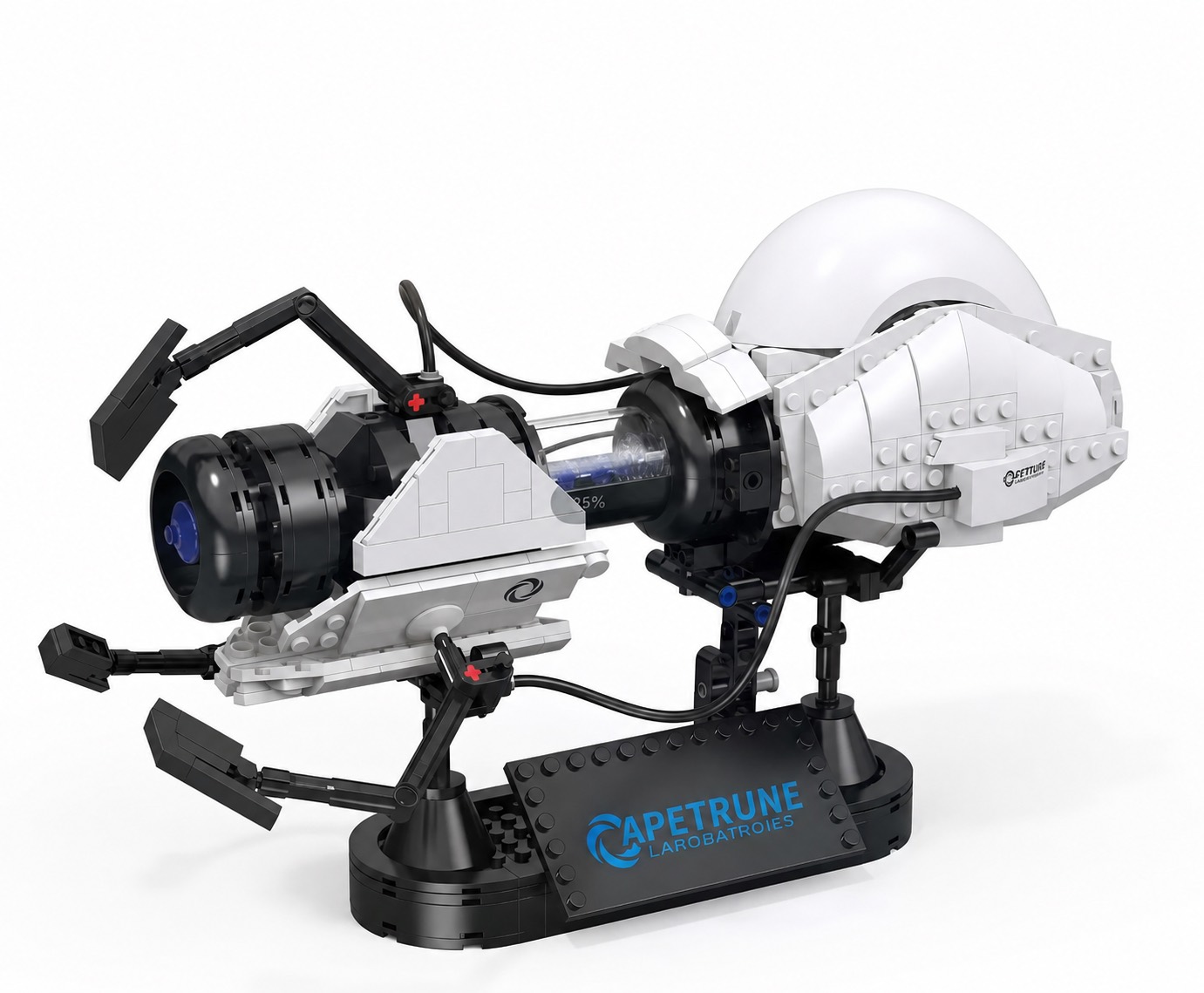Portal-Style Sci-Fi Gun Building Set with LED Stand 