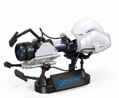 Portal-Style Sci-Fi Gun Building Set with LED Stand 