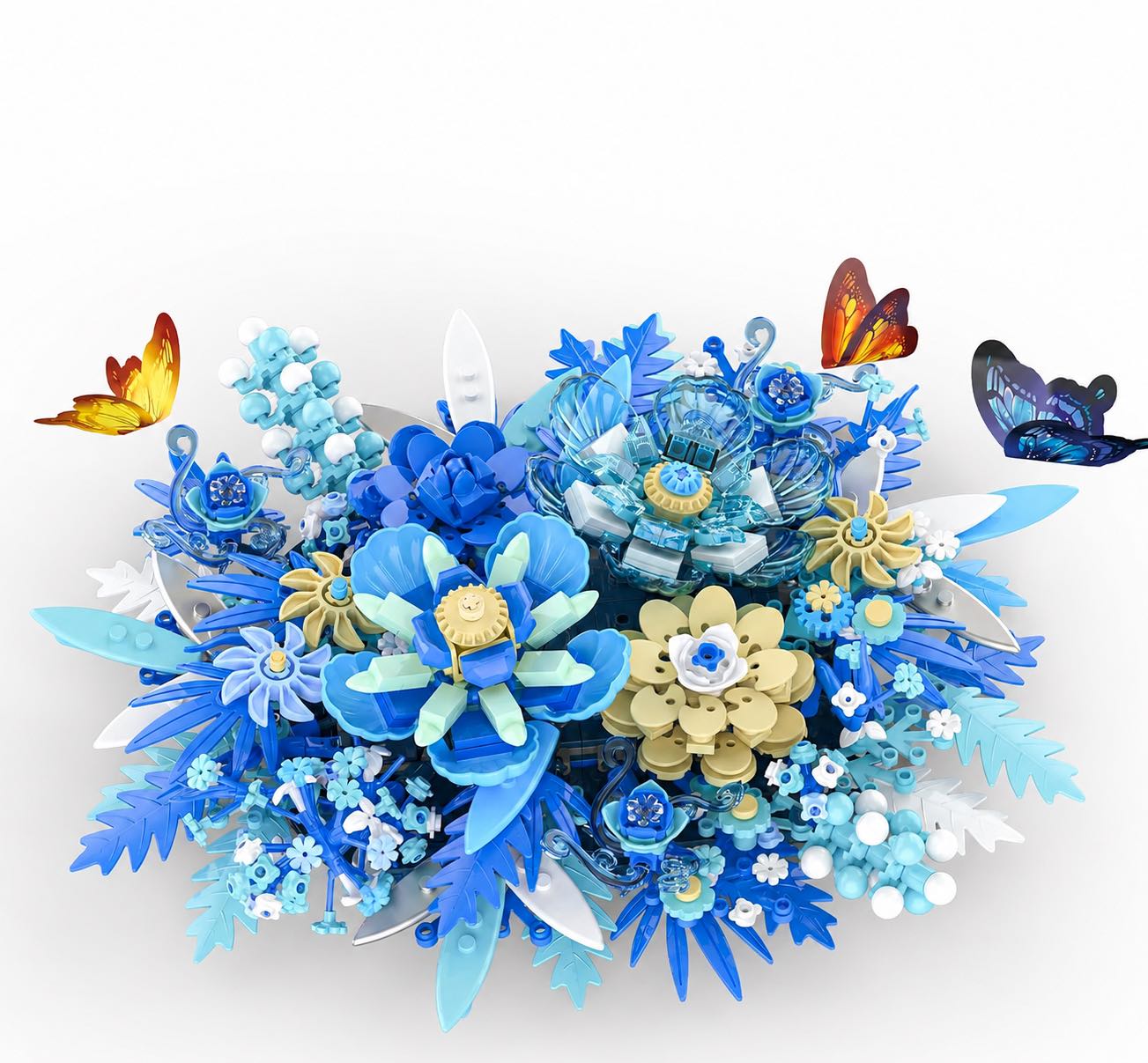 Blue Flower Bouquet Building Set