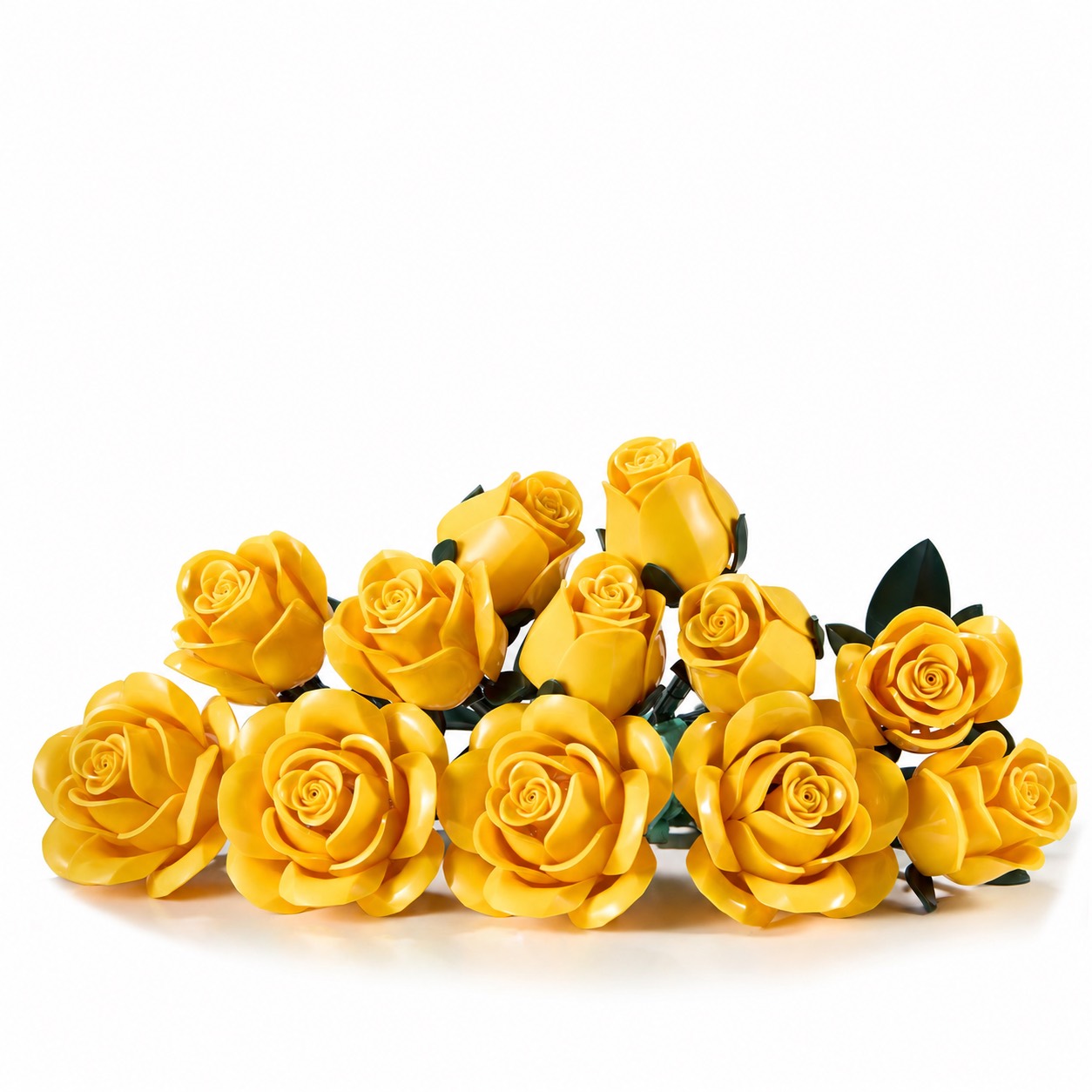 Yellow Rose Brick Bouquet Building Set | DIY Flower Gift