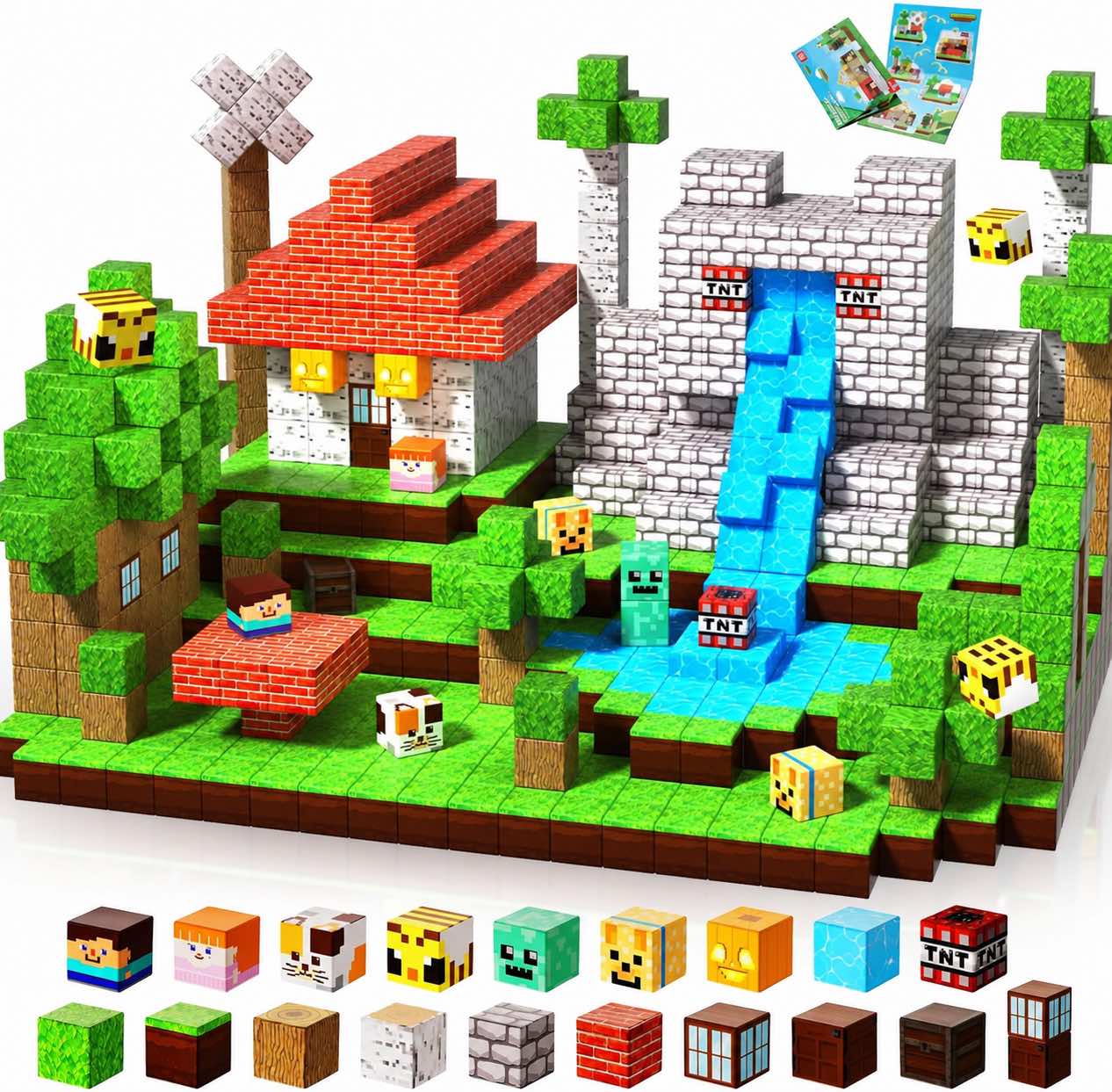 200-Piece Light-Up Magnetic Building Blocks for Kids 3+