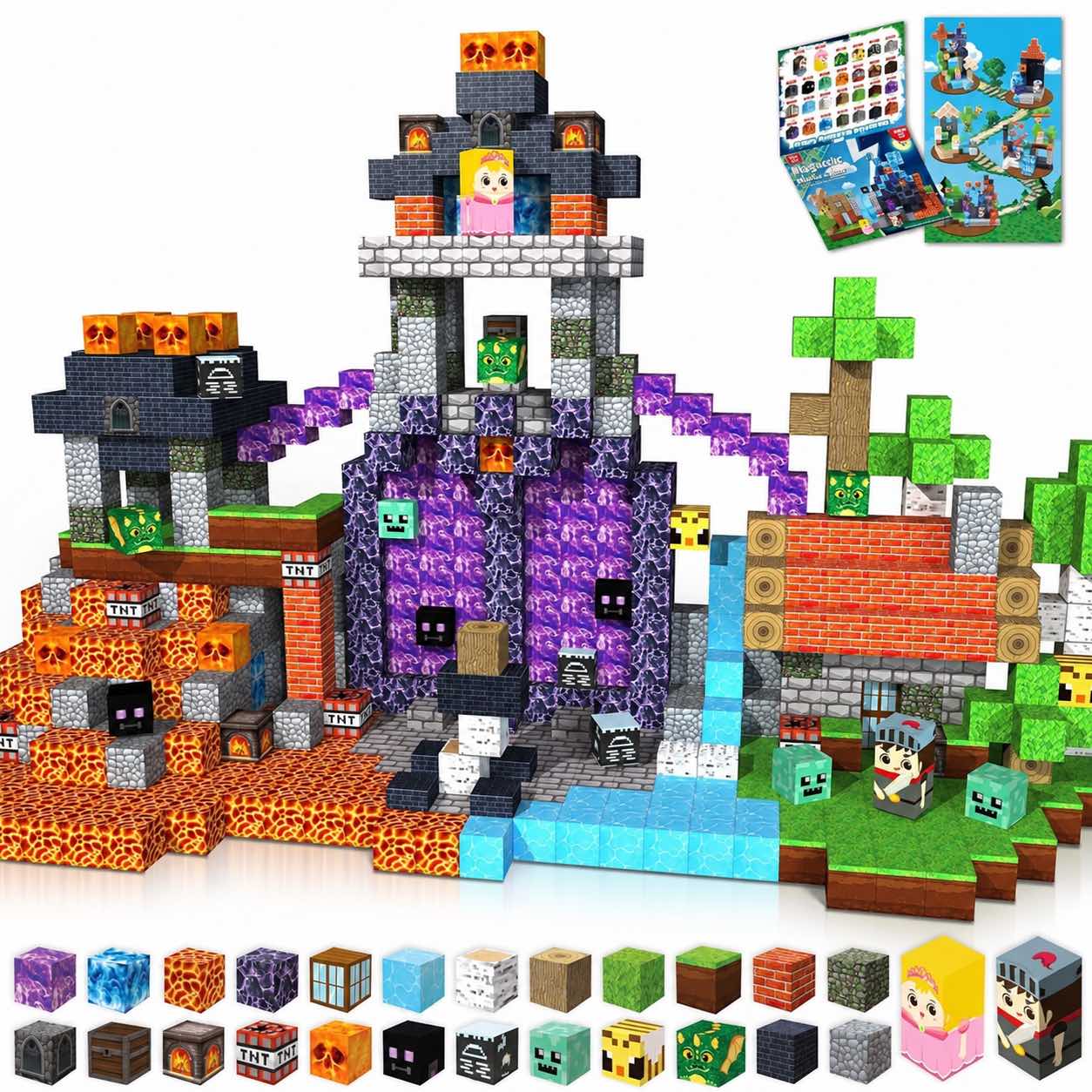 200-Piece Light-Up Magnetic Building Blocks for Kids 3+