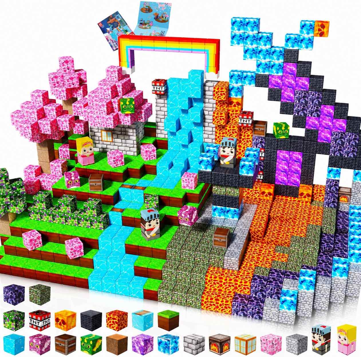 200-Piece Light-Up Magnetic Building Blocks for Kids 3+