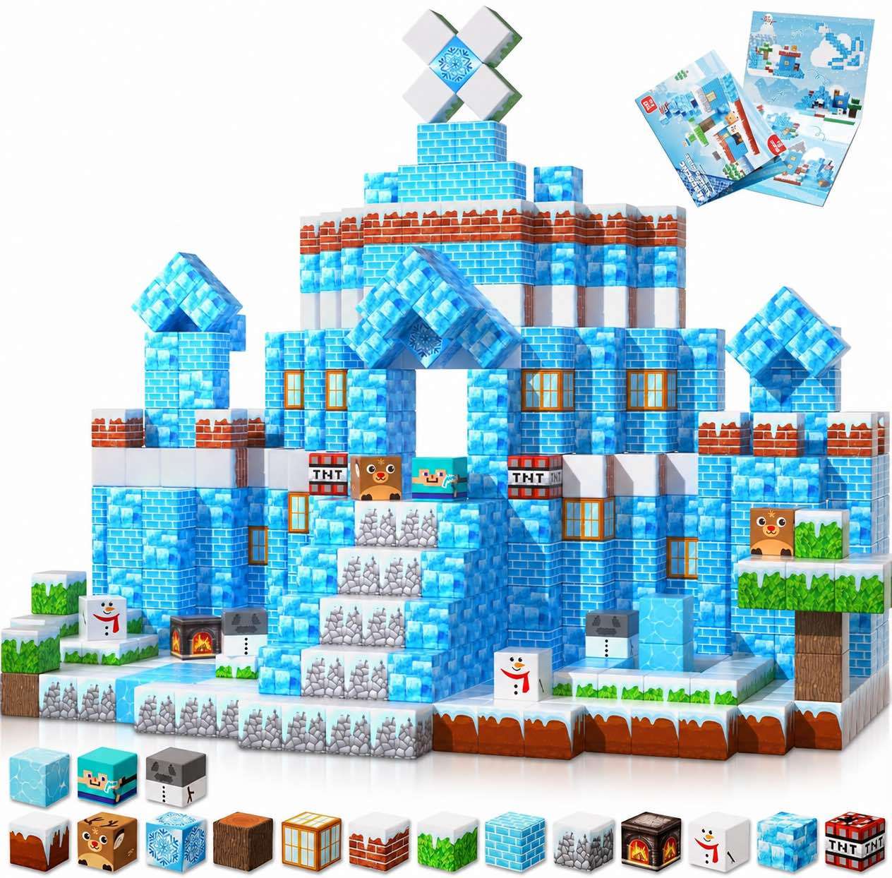 200-Piece Light-Up Magnetic Building Blocks for Kids 3+