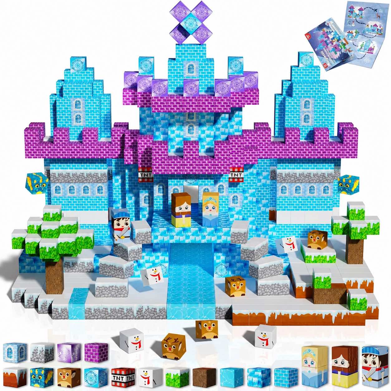 200-Piece Light-Up Magnetic Building Blocks for Kids 3+