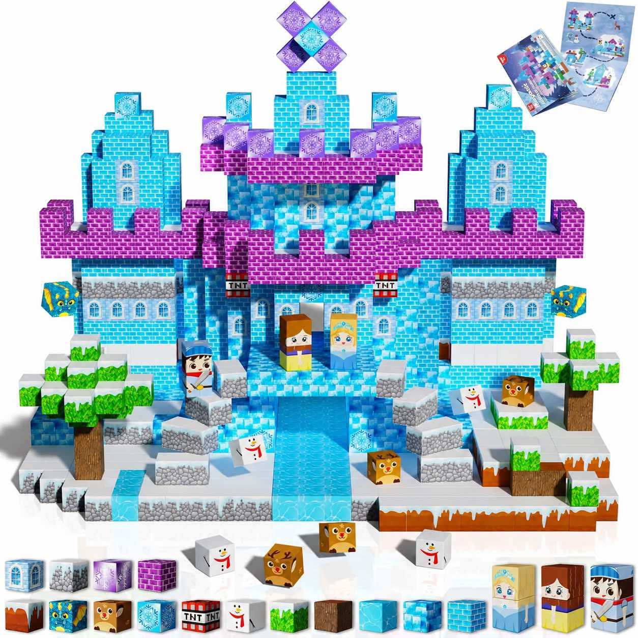 200-Piece Light-Up Magnetic Building Blocks for Kids 3+