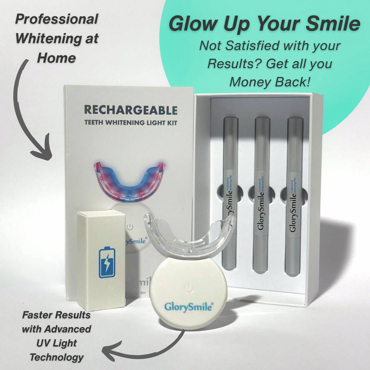 GlorySmile™  Super Sparkle Booster Teeth Whitening Kit