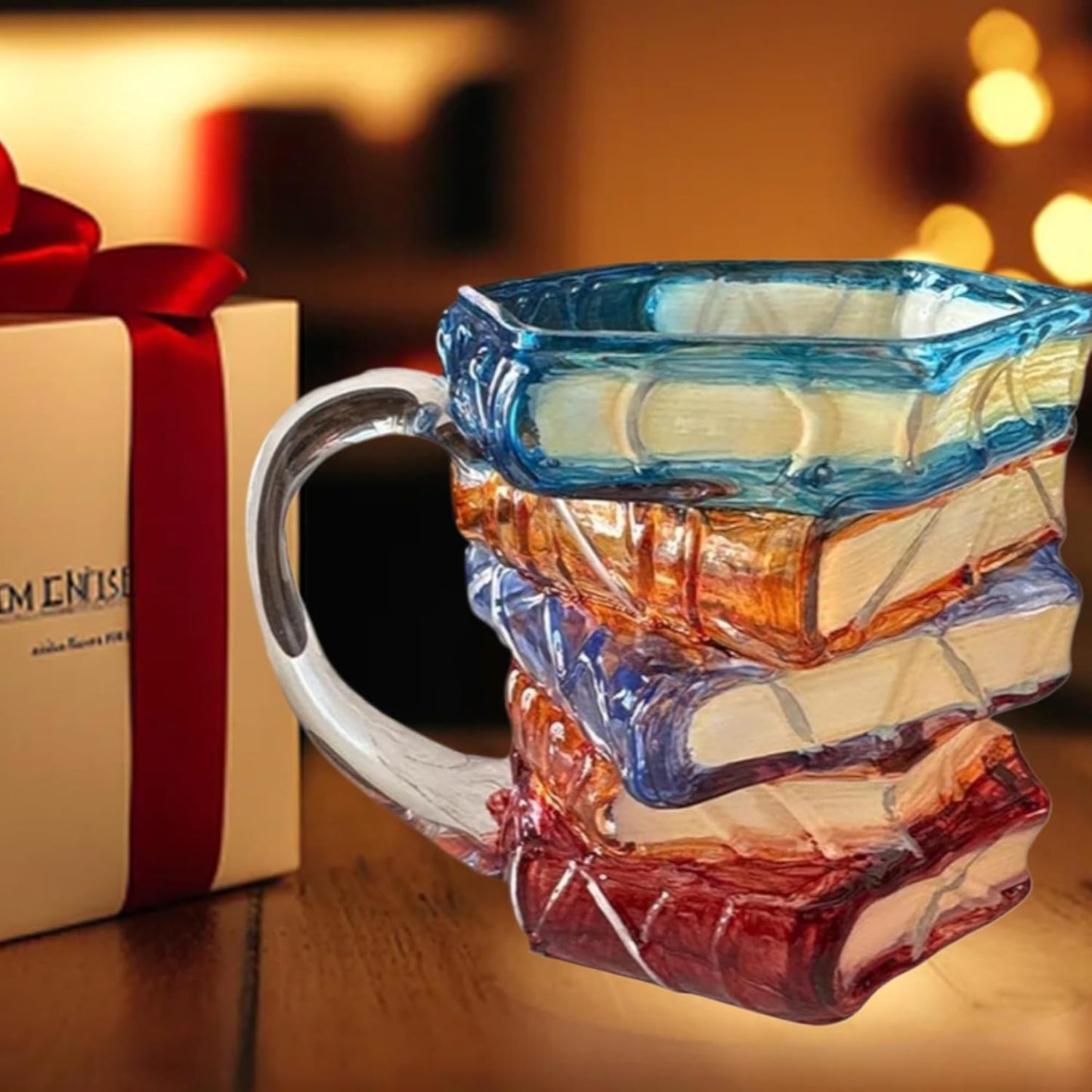 Painted Book Mug