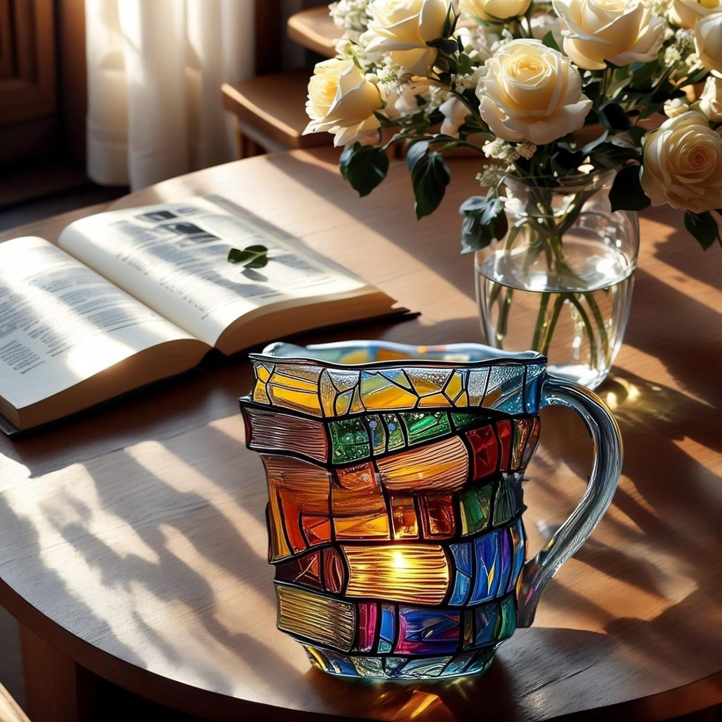 Painted Book Mug