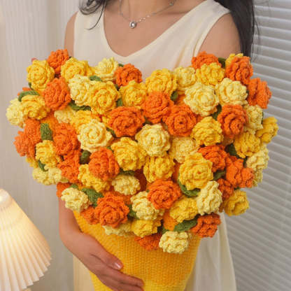 Valentines Day Day Gift,Gifts for Girlfriend,Teachers,Friends,Handmade Crochet Rose Blanket,Soft Sofa and Bedroom Blanket