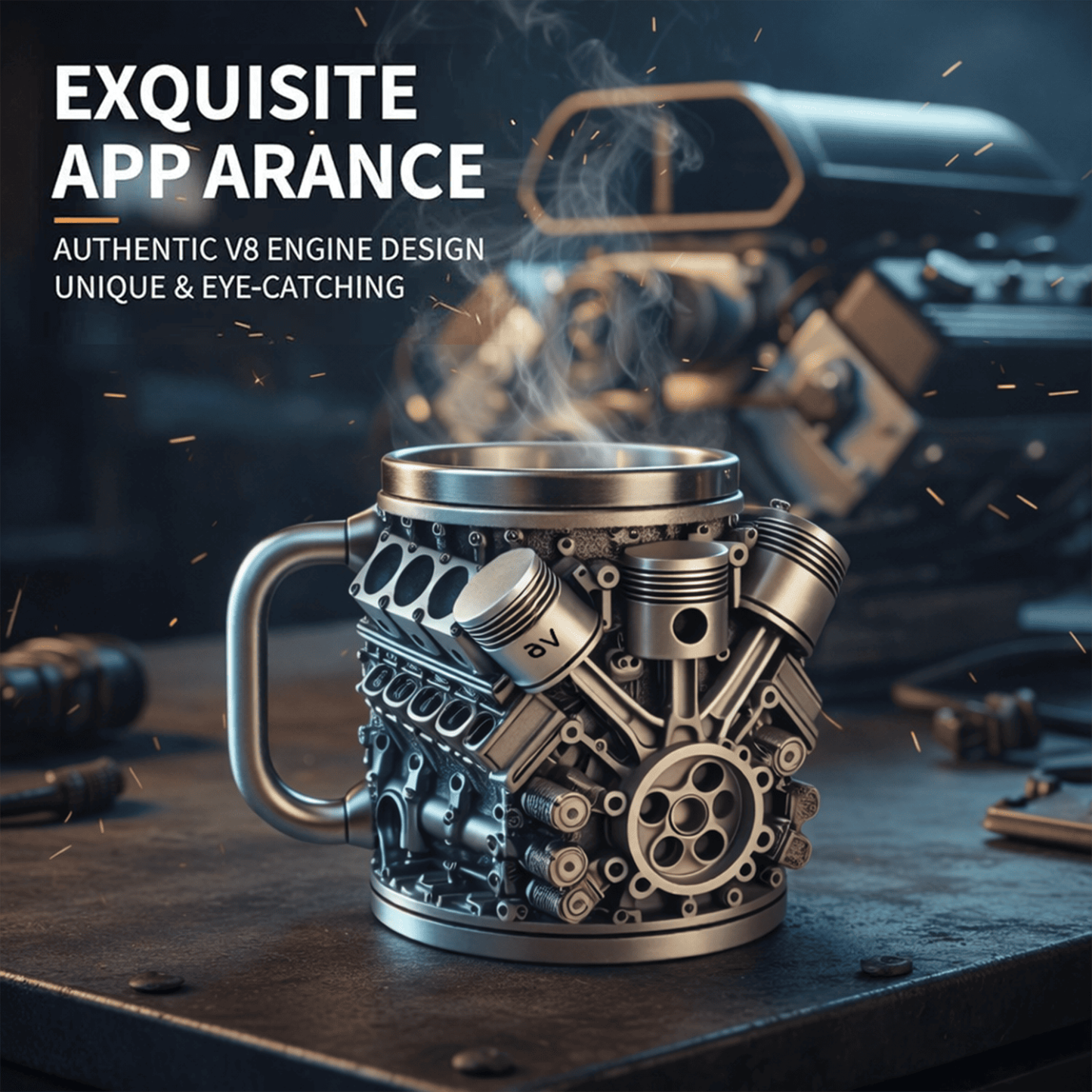 Ultimate V8 Engine Mug – Best Gift for Mechanics & Car Lovers