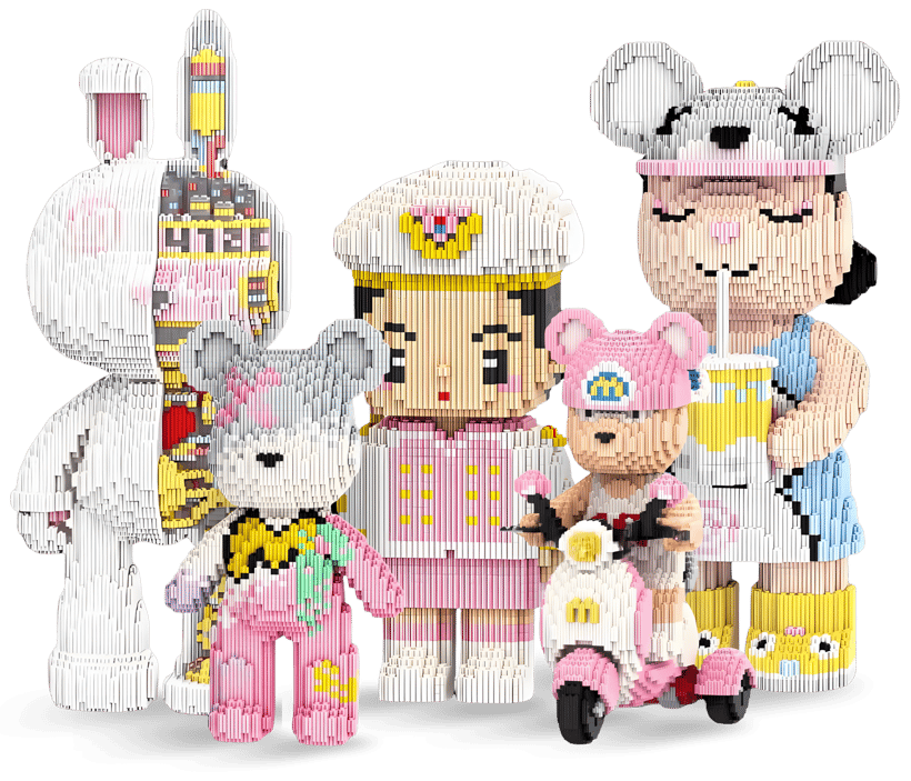 Giant Buildable Brick Bears | Large Scale Block Art Collection