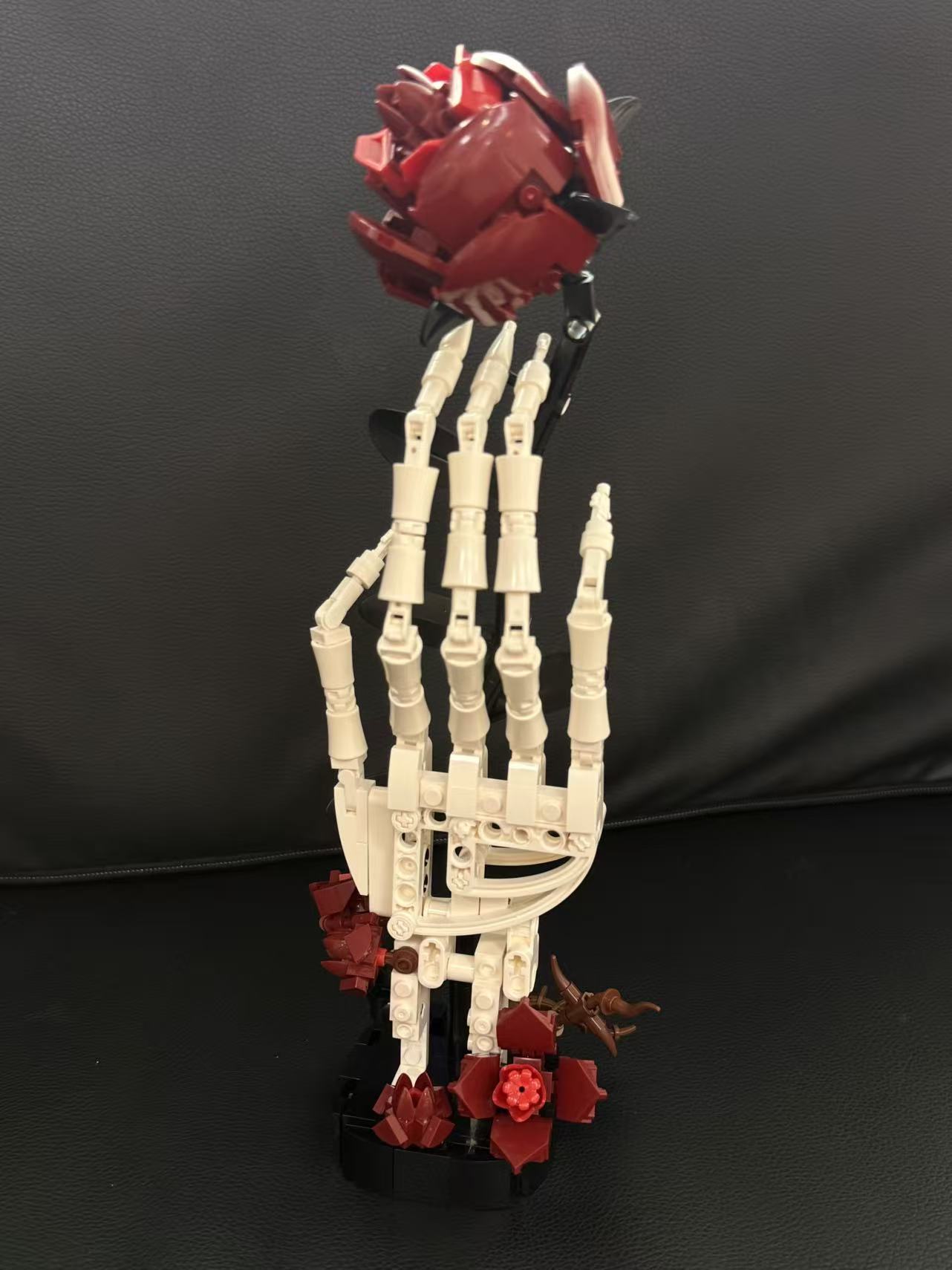 Gothic Skeleton Hand & Rose Brick Set