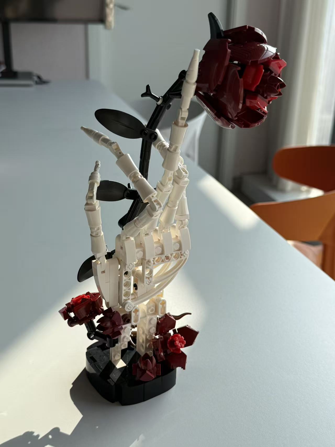 Gothic Skeleton Hand & Rose Brick Set