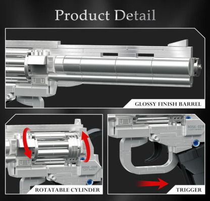 Guns & Petals Decorative Revolver Building Blocks