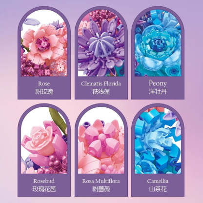 Moon Flower Baukasten – 934 Teile Botanisches Wanddekor Set