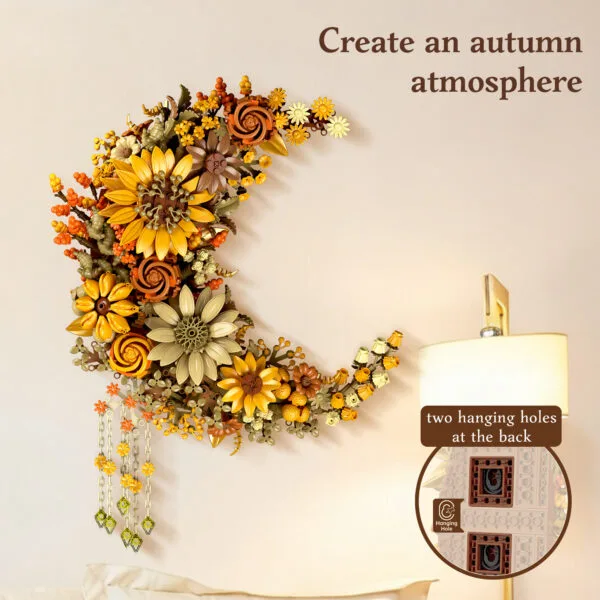  Gold Flower Building Set – Elegant Botanical Display Model