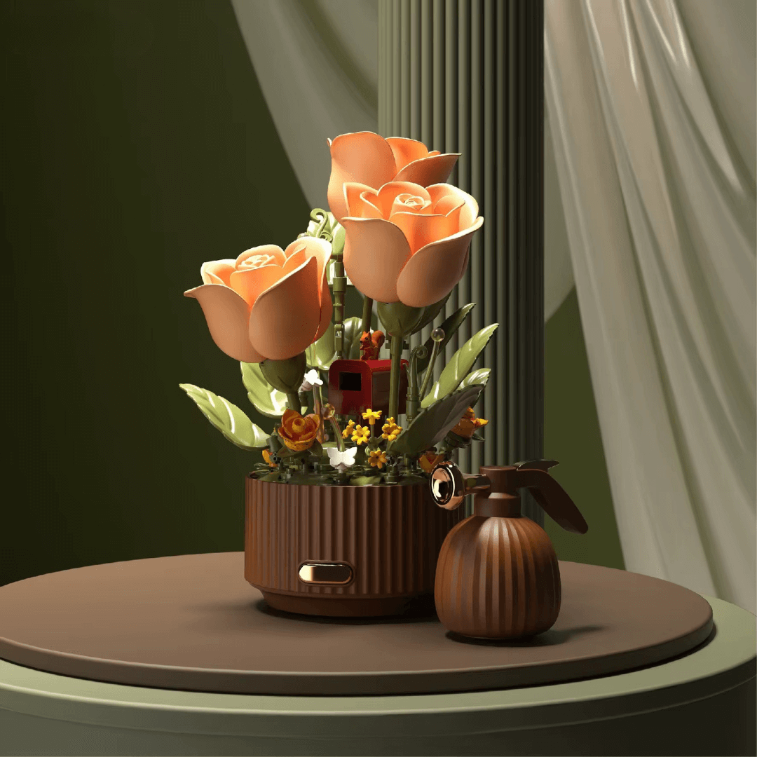 Enchanted Garden Flower Building Set | Whimsical Home Decor