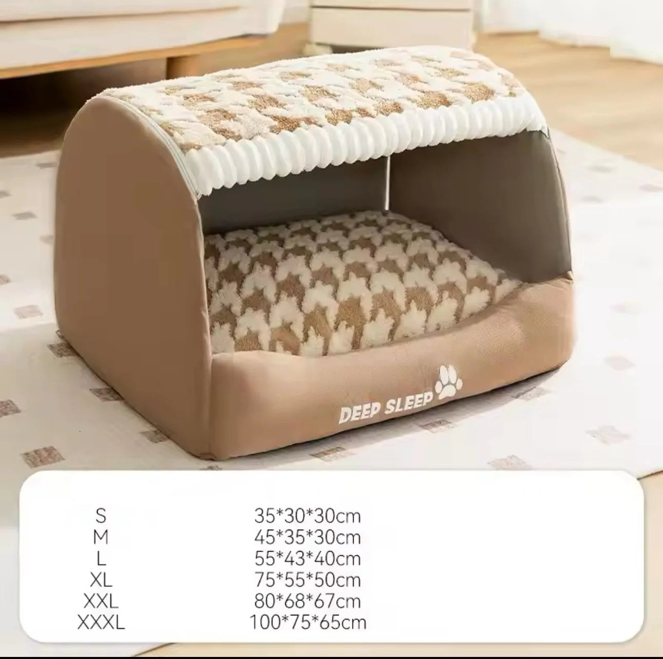 Luxury Cozy Dog House - Soft Indoor Pet Cave Bed with Removable Cushion-北京欧布科技有限公司
