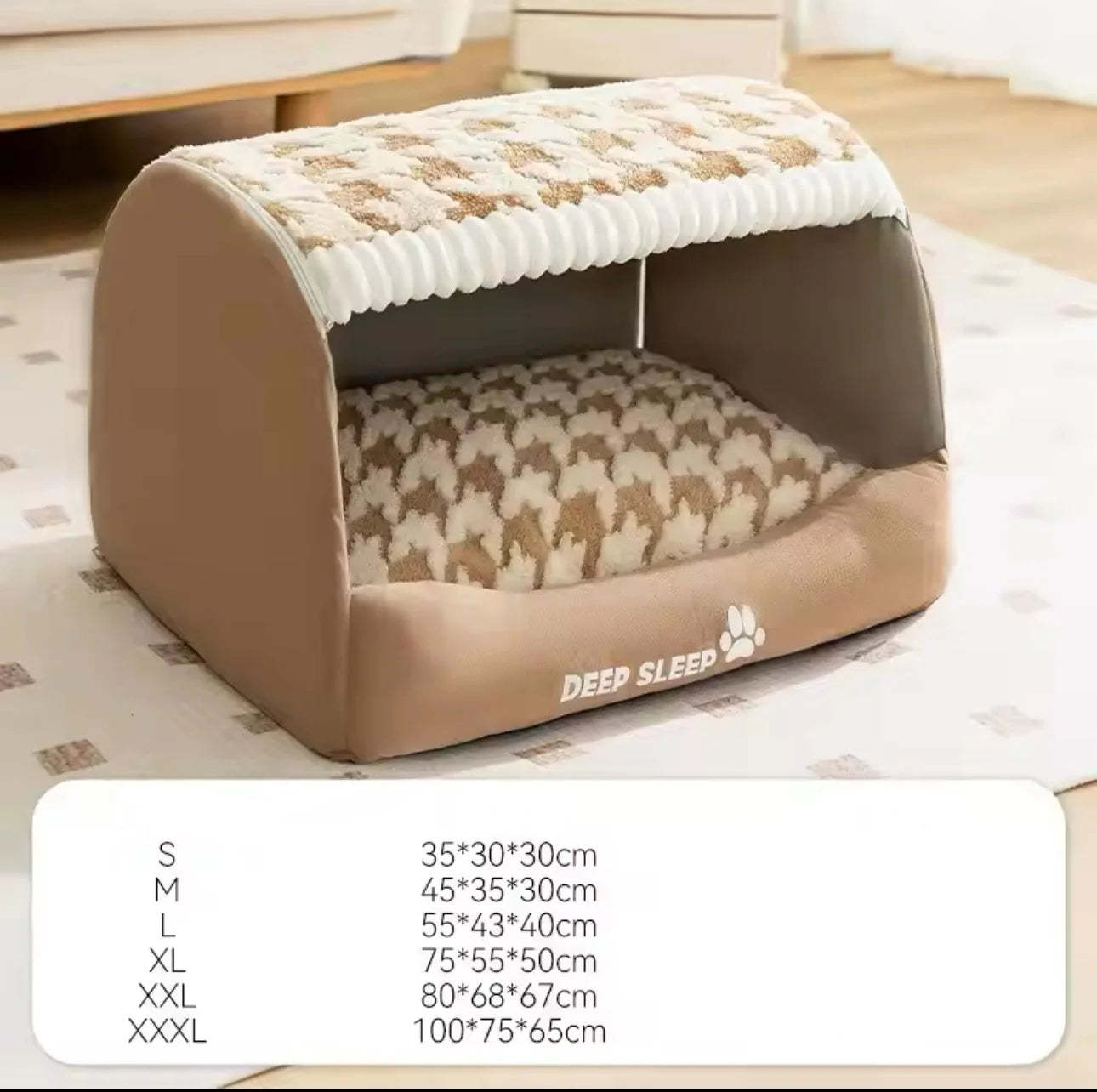 Luxury Cozy Dog House - Soft Indoor Pet Cave Bed with Removable Cushion-北京欧布科技有限公司