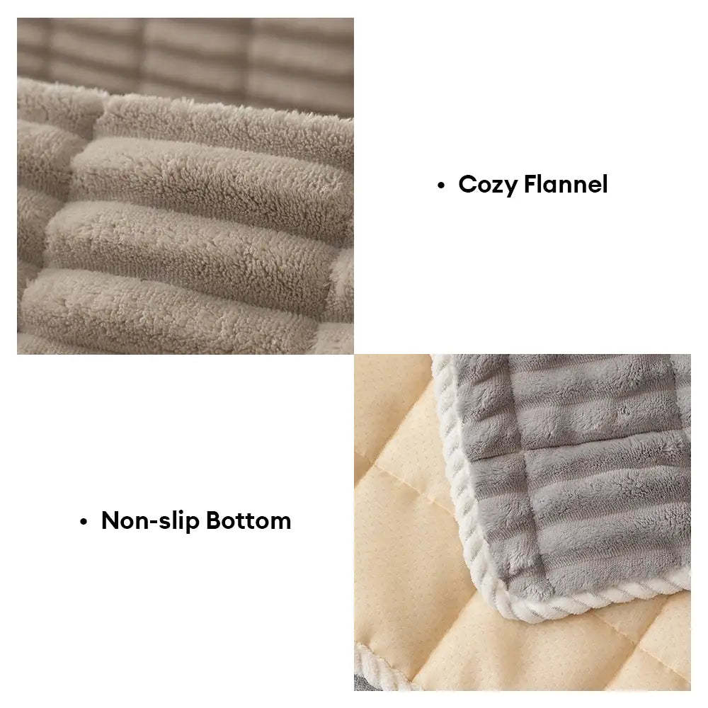 One-Piece Cozy Flannel Sofa Protection Non-Slip Couch Cover