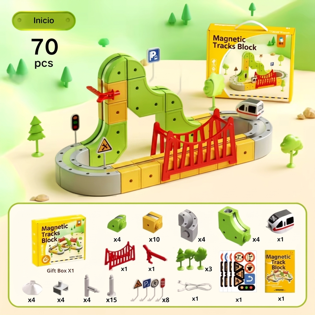 Magnetic Marble Run Building Set for Kids