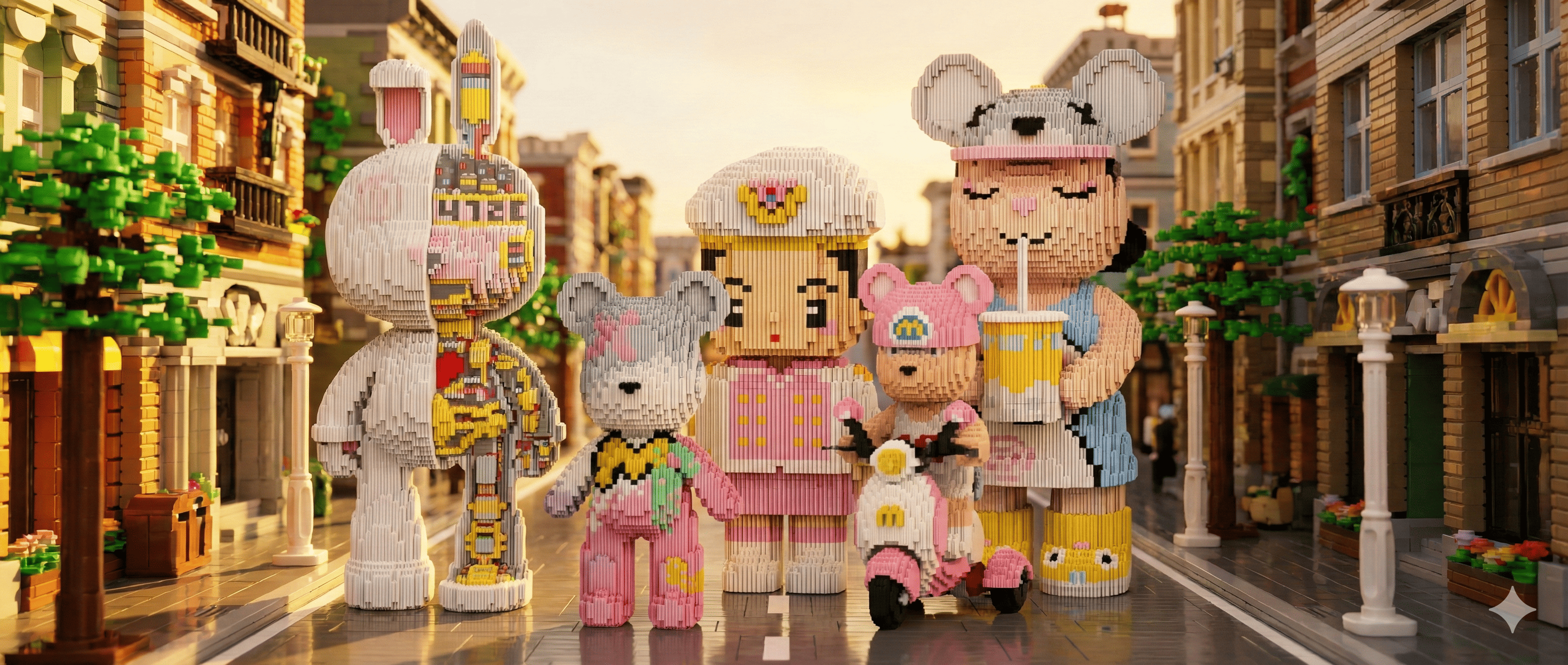 Giant Buildable Brick Bears | Large Scale Block Art Collection