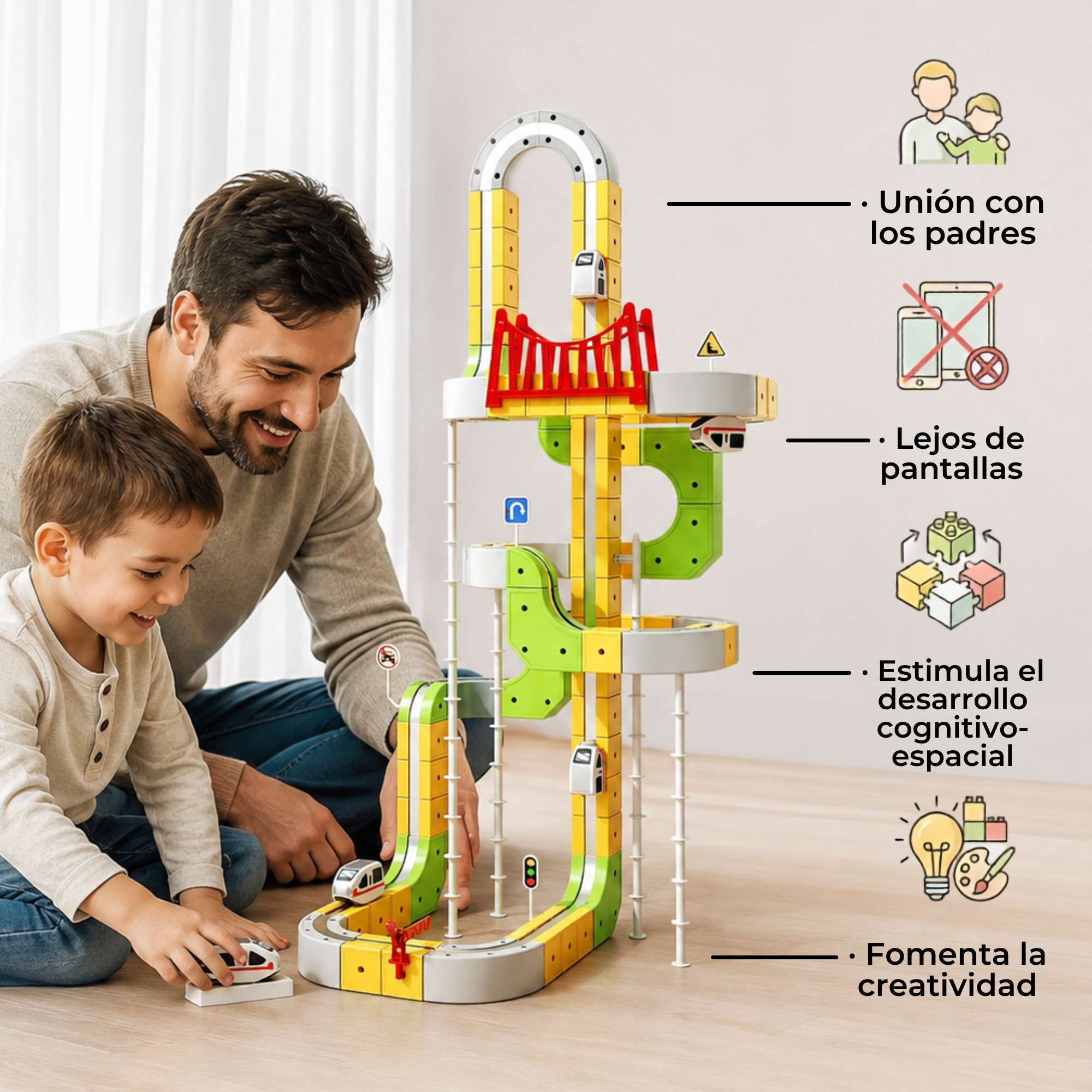 Magnetic Marble Run Building Set for Kids