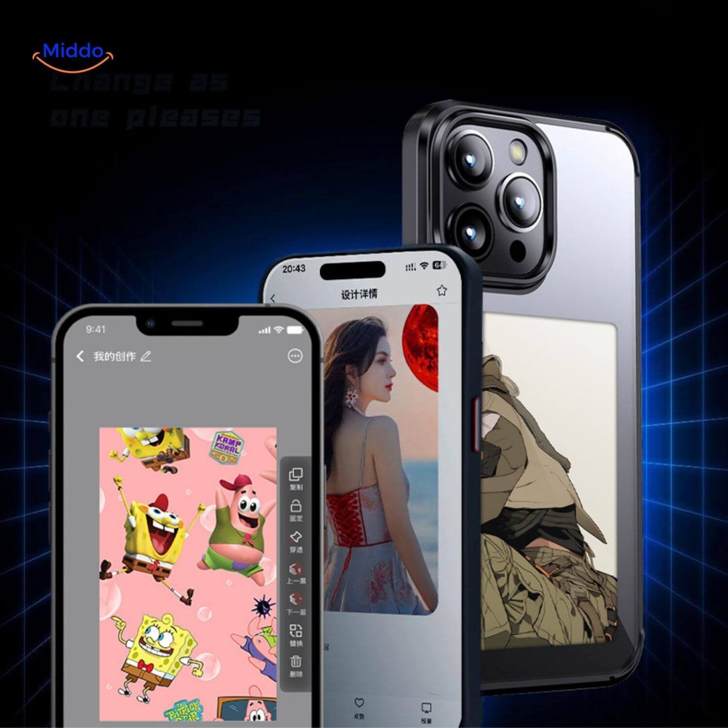 E-Ink NFC iPhone Case | Dagelijks Wisselend Design met Één Tik – Voor iPhone 13 t/m 16-北京欧布科技有限公司