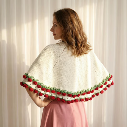 Valentines Day Day Gift,Gifts for Girlfriend,Teachers,Friends,Handmade Crochet Rose Blanket,Soft Sofa and Bedroom Blanket