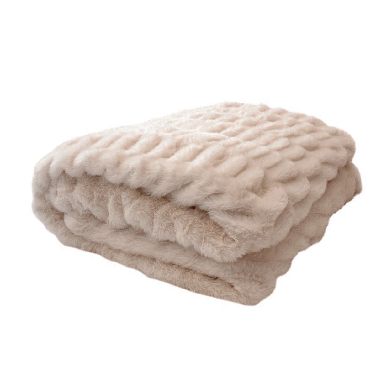 Iris Style Autumn Winter Tie-Dye Faux Rabbit Fur Blanket Ultra Soft Nap Leisure Blanket Simple Sofa Blanket Throw Blanket Light Luxury