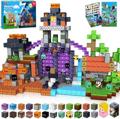 200-Piece Light-Up Magnetic Building Blocks for Kids 3+