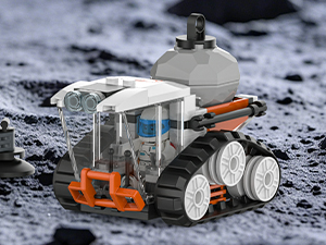 Space rover building toy for asteroid exploration missions